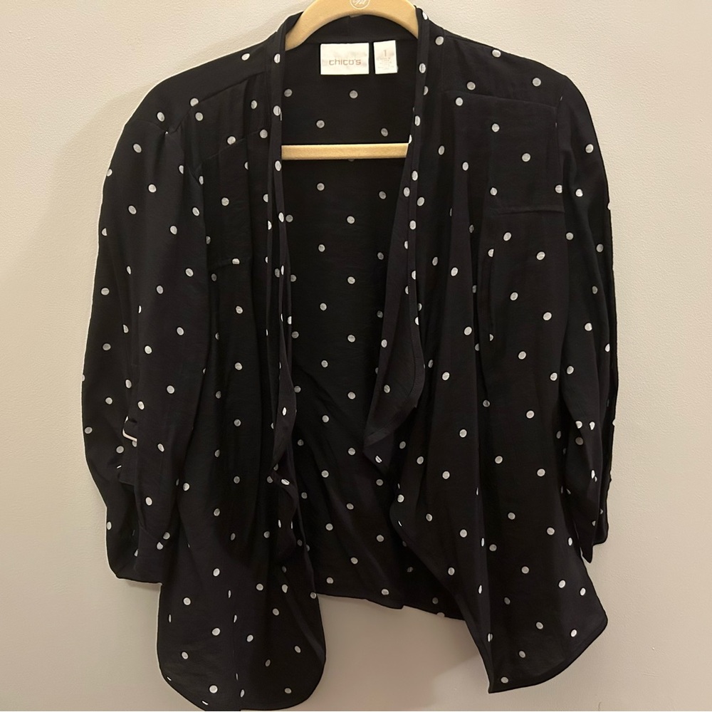 Polk a dot light-weight print jacket